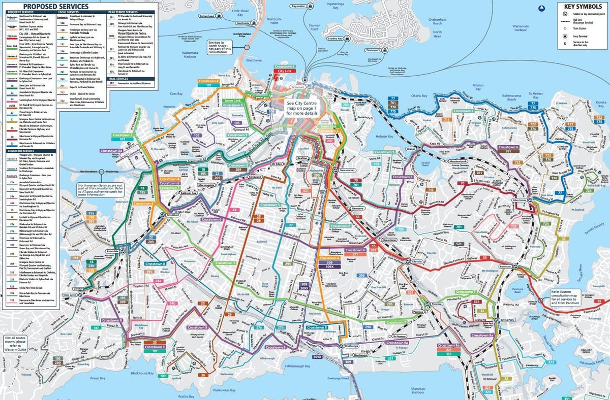Auckland transport públic mapa