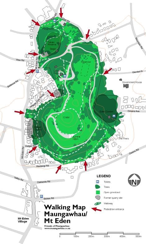 mapa mt Eden