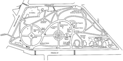 Mapa d'Albert park d'Auckland