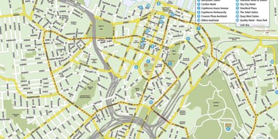 Mapa turístic de Auckland