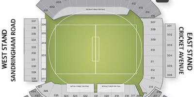 Mapa de l'Eden park d'Auckland